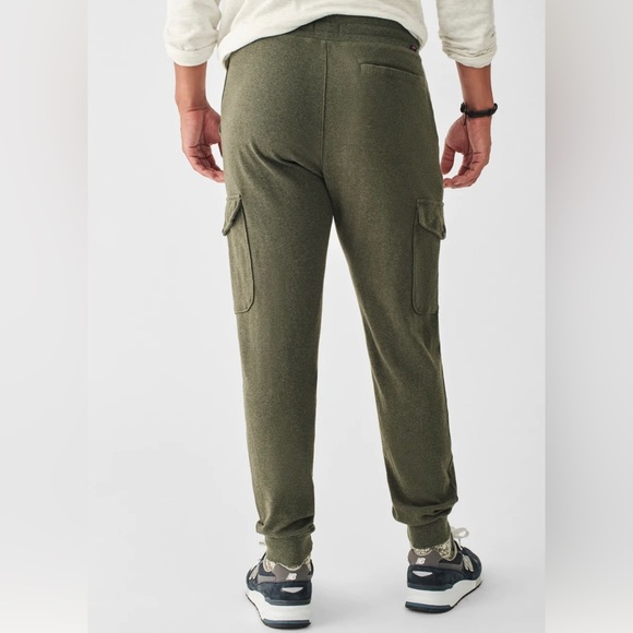 Faherty Cargo Jogger Sweatpants Size XL Green Drawstring Pockets - Picture 2 of 9